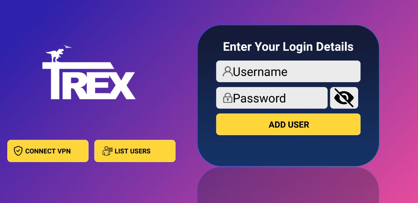TUD IPTV app login screen on Android