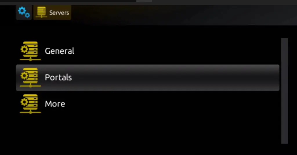 Select Portals from MAG Box Servers menu