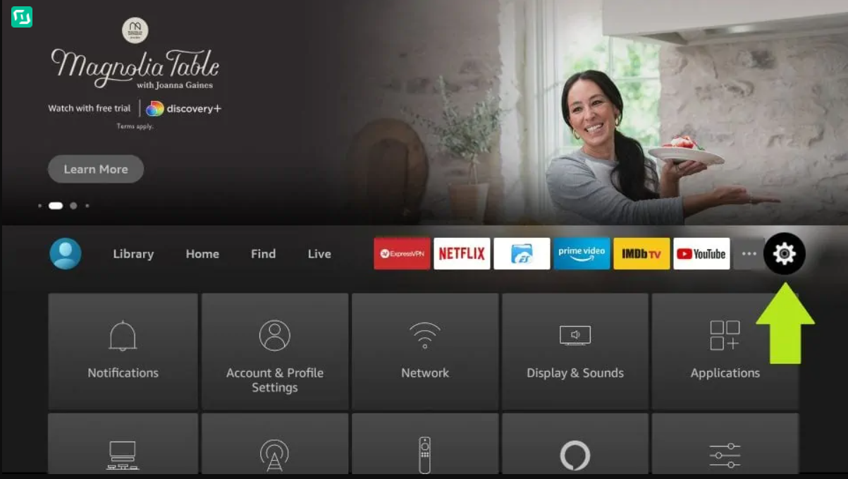Fire TV Settings screen
